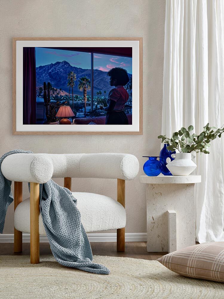 An Evening in Palm Springs Framed Art Print