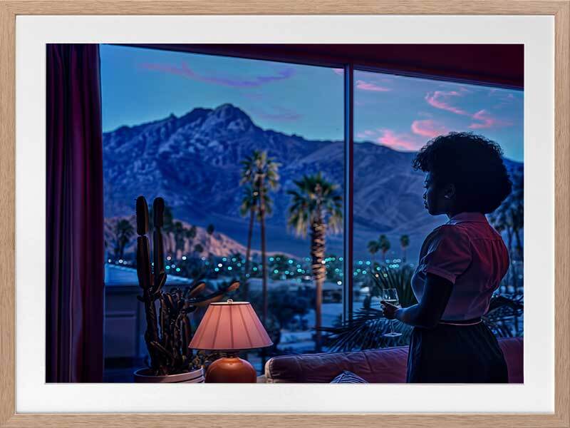 An Evening in Palm Springs Framed Art Print