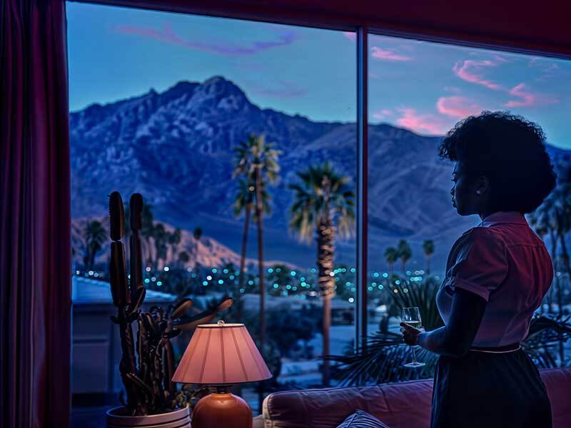 An Evening in Palm Springs Canvas Art Print