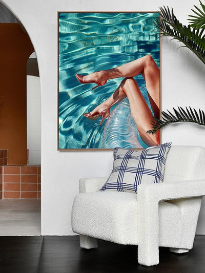 Country Club Pool Canvas Art Print | Lifestyle