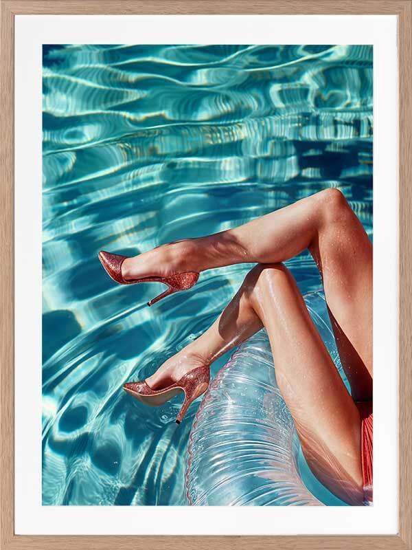 Country Club Pool Framed Art Print