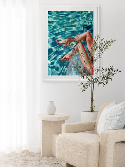 Country Club Pool Framed Art Print | Lifestyle