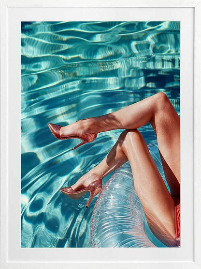 Country Club Pool Framed Art Print