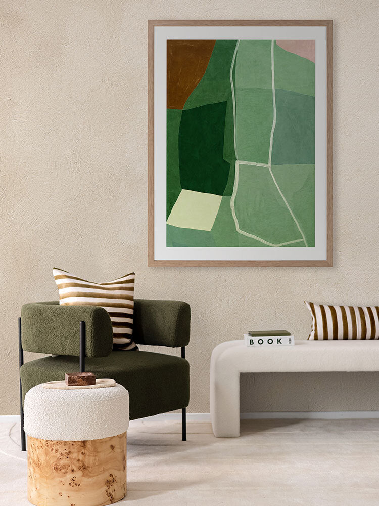 Geometry III Framed Art Print | Lifestyle