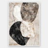 A black, white, and taupe abstract wall art print titled After It Rains I, featuring soft washes of neutral tones in fluid, organic shapes that evoke a sense of calm and depth.