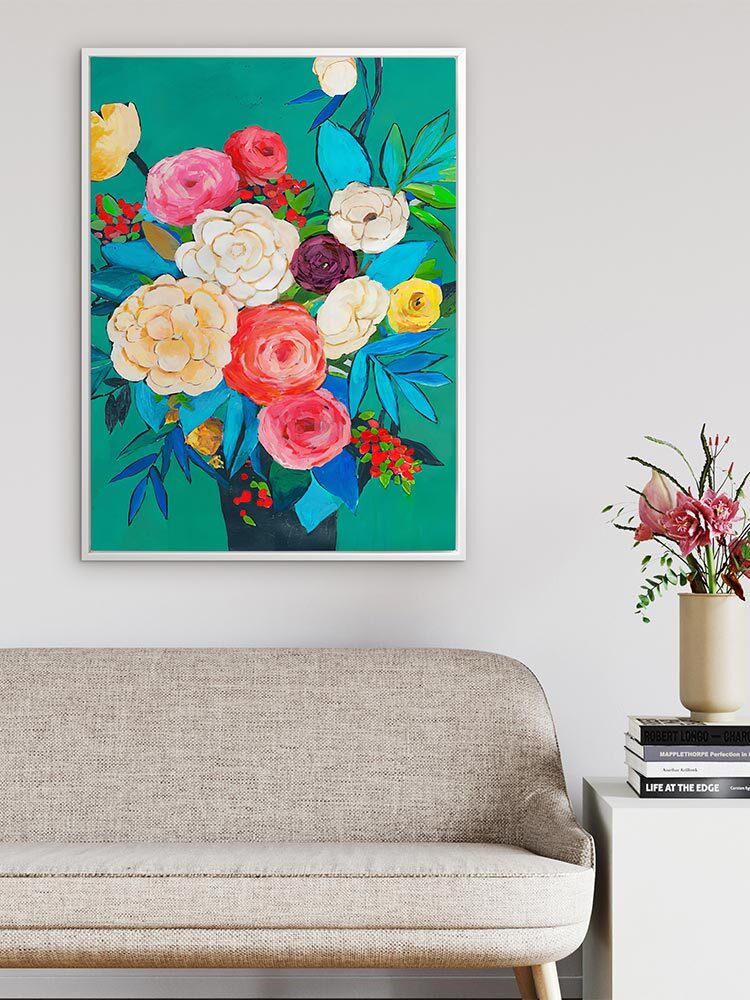 Folk Bouquet Canvas Art Print