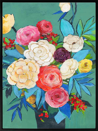 Folk Bouquet Canvas Art Print