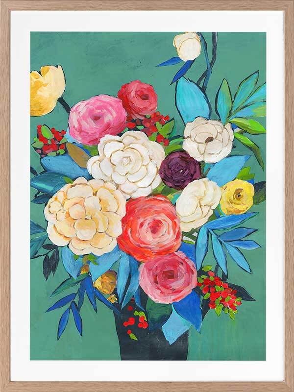 Folk Bouquet Framed Art Print