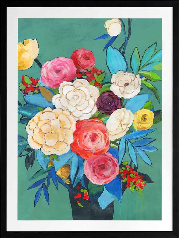 Folk Bouquet Framed Art Print