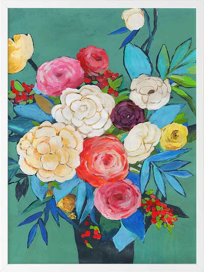 Folk Bouquet Framed Art Print