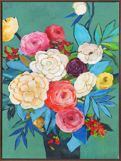 Folk Bouquet Canvas Art Print