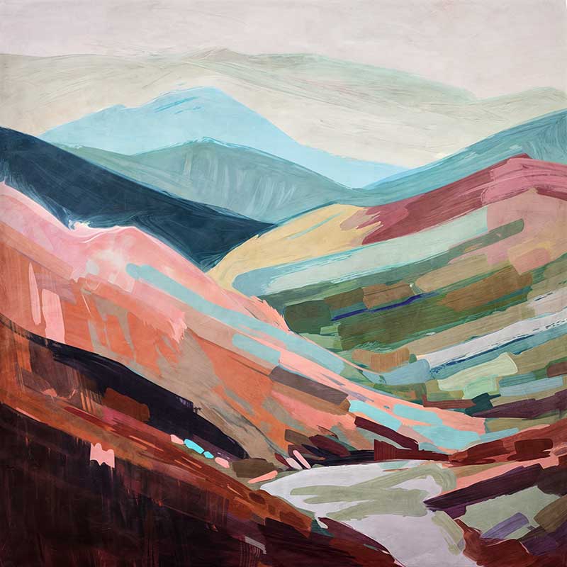 Chromatic Valley Canvas Art Print