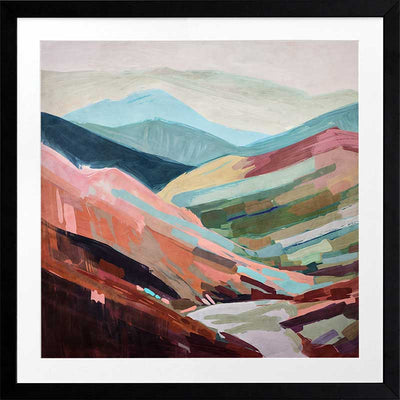 Chromatic Valley Framed Art Print