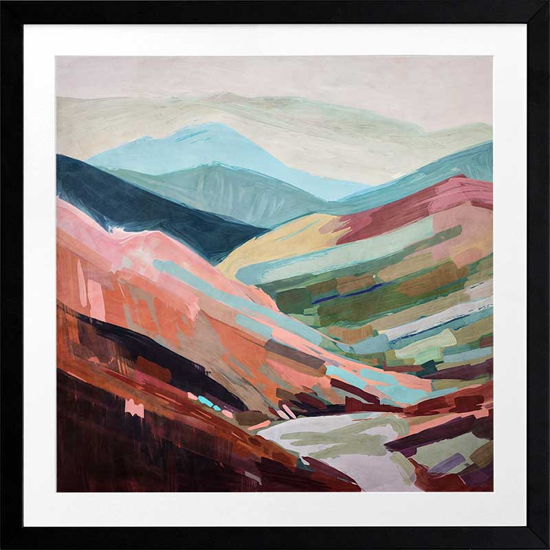 Chromatic Valley Framed Art Print