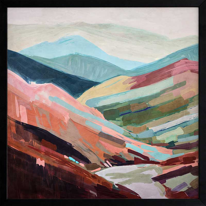 Chromatic Valley Framed Art Print