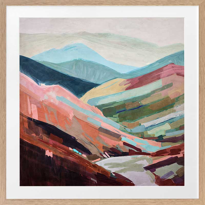 Chromatic Valley Framed Art Print