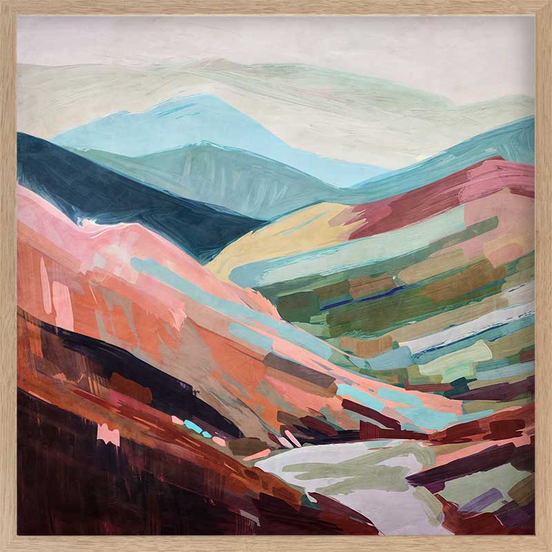 Chromatic Valley Framed Art Print