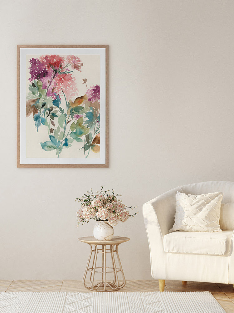 Sweet Hydrangea I Framed Art Print