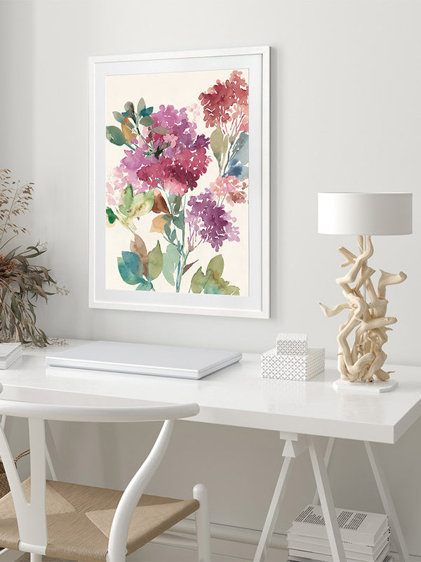 Sweet Hydrangea II Framed Art Print | Lifestyle