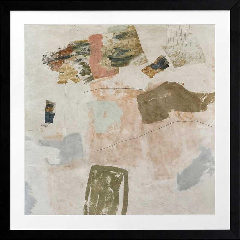 Between the Lines I Framed Art Print