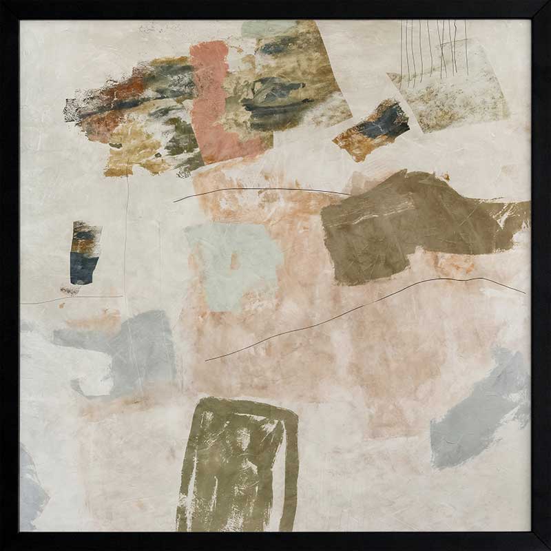 Between the Lines I Framed Art Print