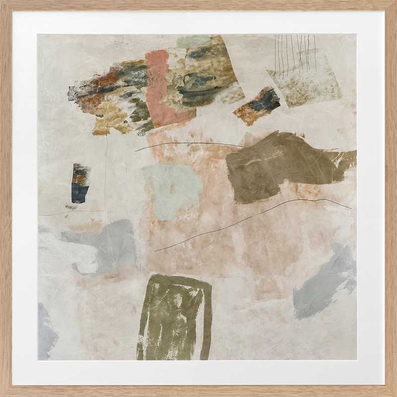 Between the Lines I Framed Art Print