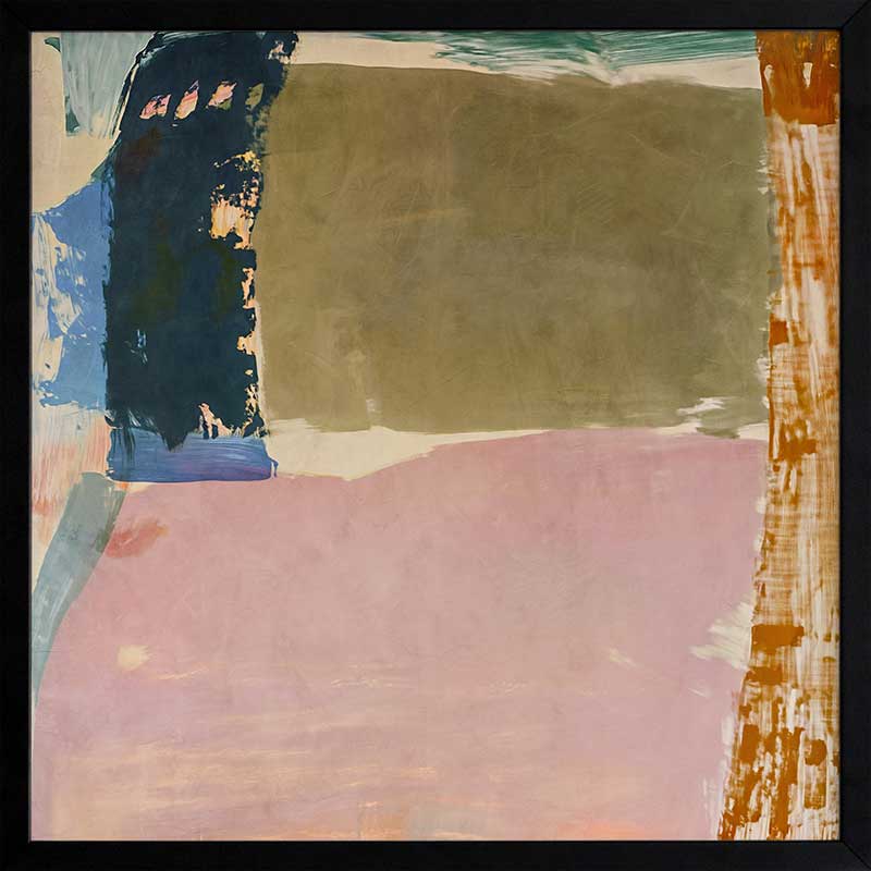 Desert Blush I abstract wall art featuring blush, muted greens, and earthy brown tones, perfect for contemporary interiors.