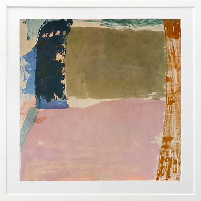 Desert Blush I abstract wall art featuring blush, muted greens, and earthy brown tones, perfect for contemporary interiors.
