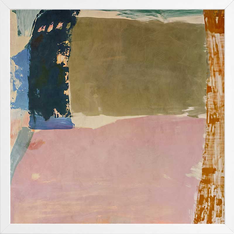 Desert Blush I abstract wall art featuring blush, muted greens, and earthy brown tones, perfect for contemporary interiors.