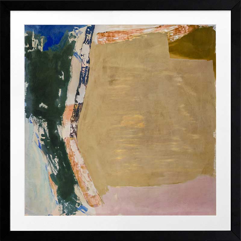 Desert Blush II abstract wall art featuring blush, muted greens, and earthy brown tones, perfect for contemporary interiors.