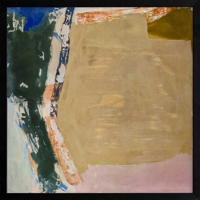 Desert Blush II abstract wall art featuring blush, muted greens, and earthy brown tones, perfect for contemporary interiors.