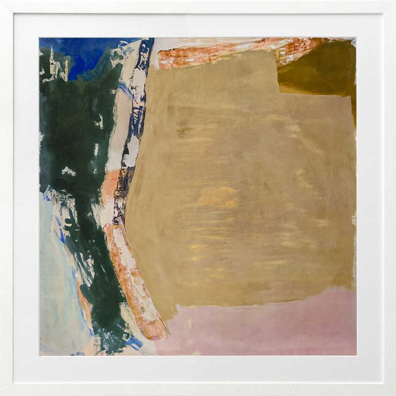 Desert Blush II abstract wall art featuring blush, muted greens, and earthy brown tones, perfect for contemporary interiors.