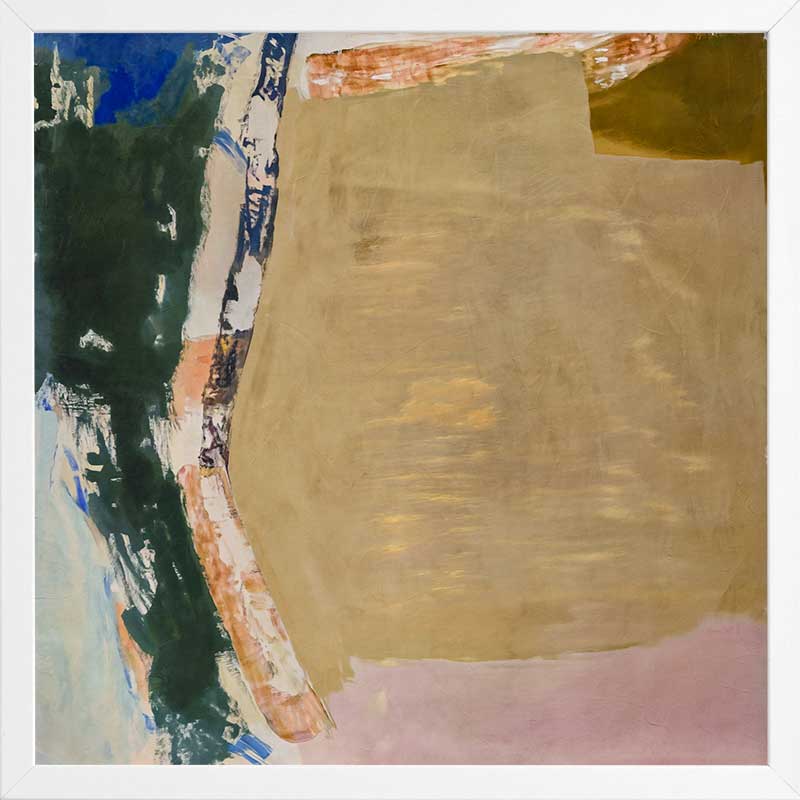 Desert Blush II abstract wall art featuring blush, muted greens, and earthy brown tones, perfect for contemporary interiors.