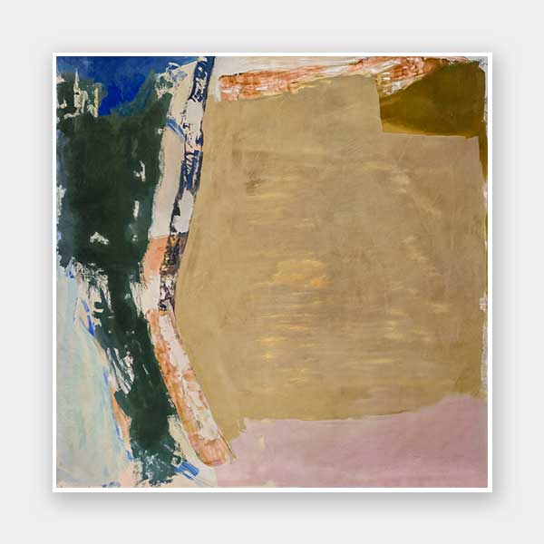 Desert Blush II abstract wall art featuring blush, muted greens, and earthy brown tones, perfect for contemporary interiors.