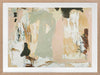 Modern abstract art Earth Echoes I showcasing blush, ivory, and green tones, perfect for contemporary interiors.