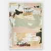 Modern abstract art Earth Echoes I showcasing blush, ivory, and green tones, perfect for contemporary interiors.