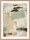 Modern abstract art Earth Echoes II showcasing blush, ivory, and green tones, perfect for contemporary interiors.