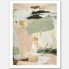 Modern abstract art Earth Echoes II showcasing blush, ivory, and green tones, perfect for contemporary interiors.