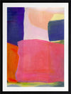 Abstract wall art Neon Dreams with vibrant pink, purple, orange, and green blocks for bold contemporary interiors.