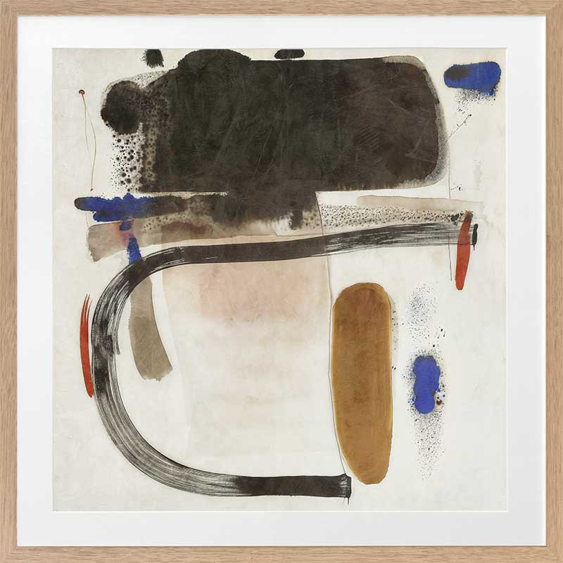 Minimalist abstract wall art Homebound I with earthy tones and rounded shapes perfect for stylish contemporary interiors.