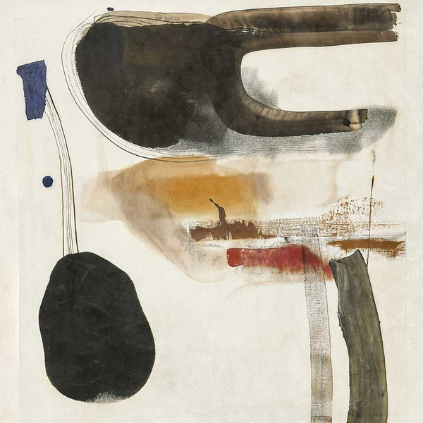 Minimalist abstract wall art Homebound I with earthy tones and rounded shapes perfect for stylish contemporary interiors.