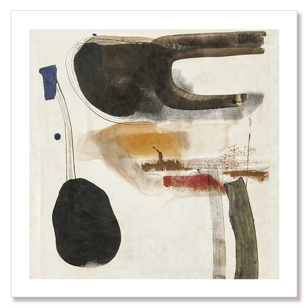 Minimalist abstract wall art Homebound I with earthy tones and rounded shapes perfect for stylish contemporary interiors.