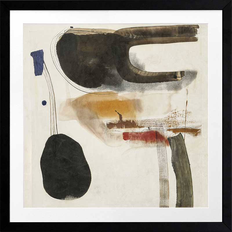 Minimalist abstract wall art Homebound I with earthy tones and rounded shapes perfect for stylish contemporary interiors.