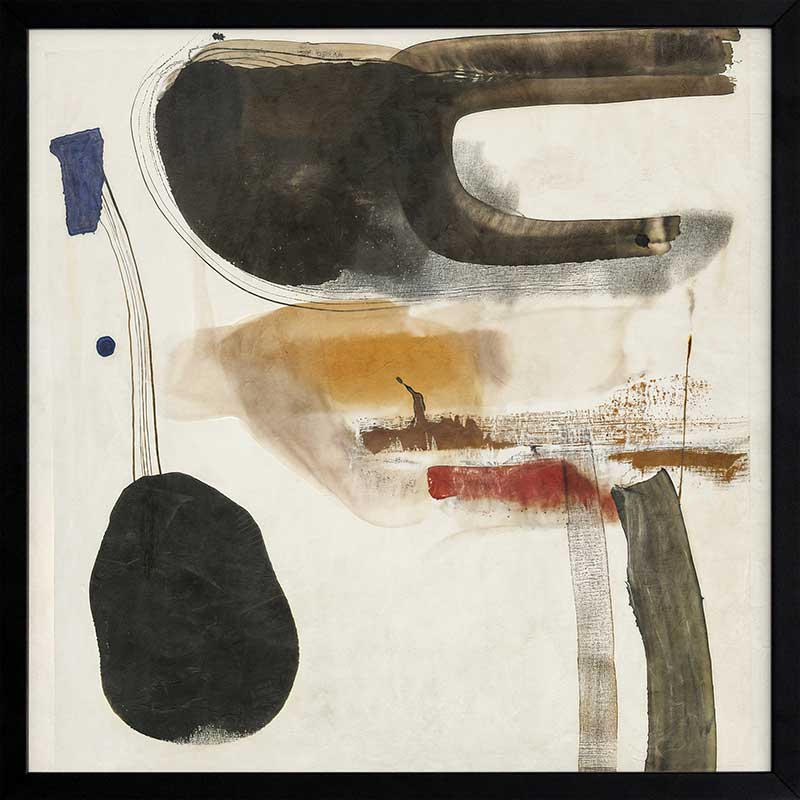 Minimalist abstract wall art Homebound I with earthy tones and rounded shapes perfect for stylish contemporary interiors.