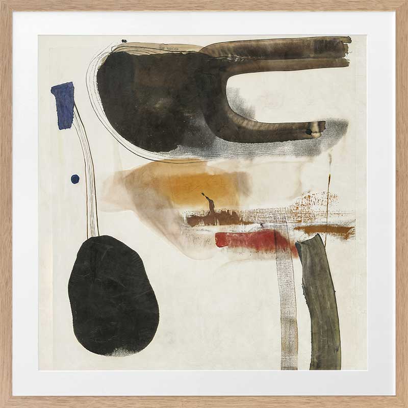 Minimalist abstract wall art Homebound I with earthy tones and rounded shapes perfect for stylish contemporary interiors.