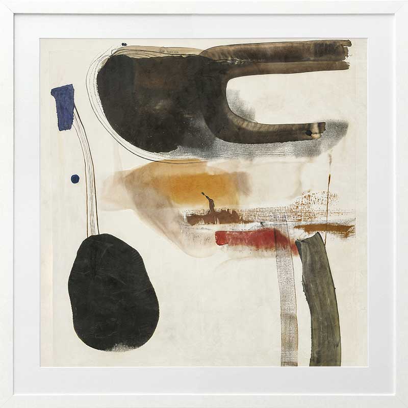 Minimalist abstract wall art Homebound I with earthy tones and rounded shapes perfect for stylish contemporary interiors.