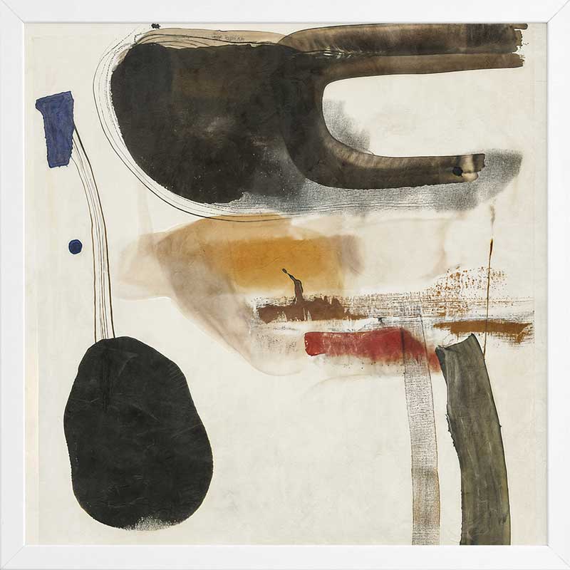 Minimalist abstract wall art Homebound I with earthy tones and rounded shapes perfect for stylish contemporary interiors.