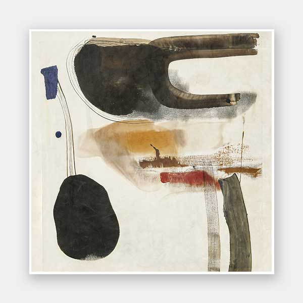 Minimalist abstract wall art Homebound I with earthy tones and rounded shapes perfect for stylish contemporary interiors.