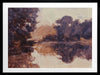 Landscape art of a tranquil lake scene with soft purples, peaches, and reflective waters ideal for contemporary decor.