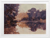 Landscape art of a tranquil lake scene with soft purples, peaches, and reflective waters ideal for contemporary decor.